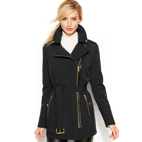 black mens michael kors jacket|michael kors black jacket women's.